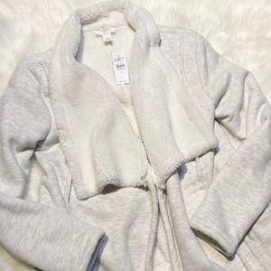 LOFT Lounge Open Sweater, Fuzzy Coat Super Soft